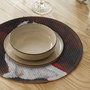 Hermia 3471Supla Mantel de Comedor Elegante y Duradero, Mezcla de Poliéster y Algodón, Diámetro 37 cm, Pack de 4 Unidades